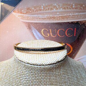 Bangle Tennis Bracelet Hinged Bangle with Black CZ Crystals  NWOT